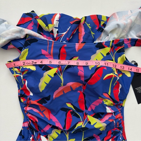 Tommy Hilfiger Vibrant Off-Shoulder Ruffle Tankini Size M - Picture 11 of 13